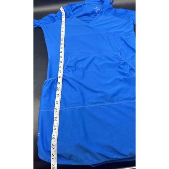 Athleta Women’s Blue Wick It Wader Swim Cover Up Long Sleeve Tunic W/Hood Sz XS - Picture 11 of 11